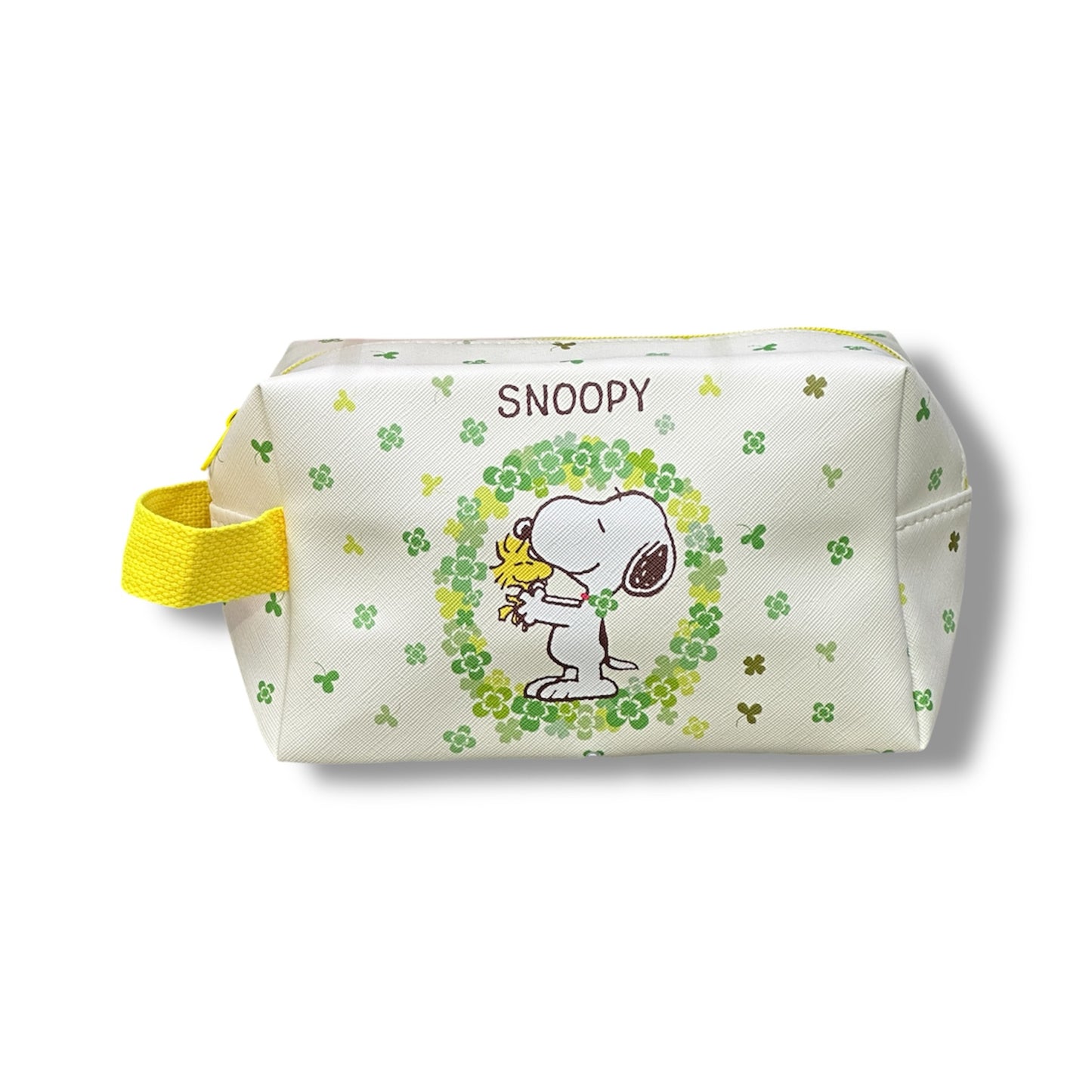 CARTUCHERA CON DISEÑO DE SNOOPY TIPO CUERO - VERDE
