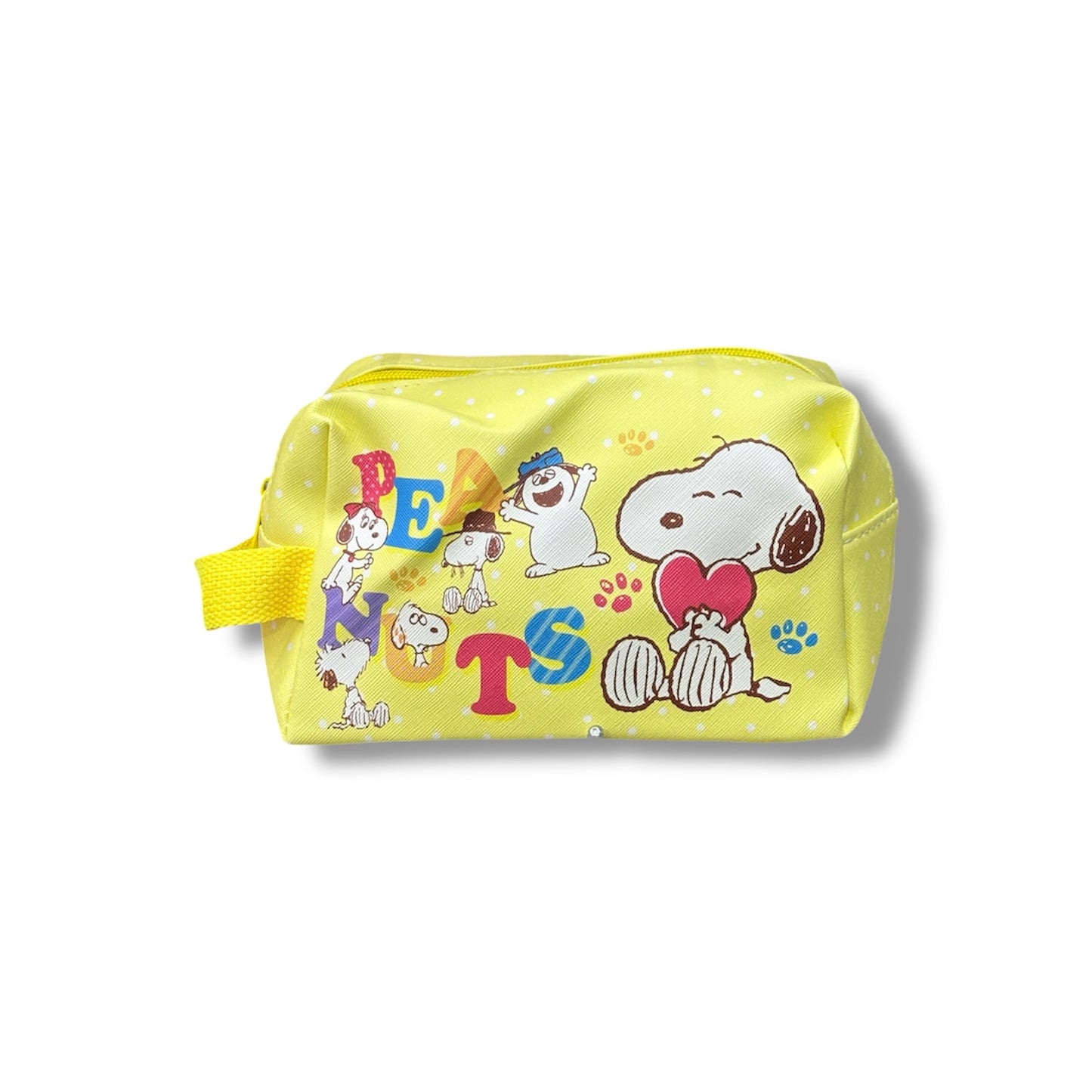 CARTUCHERA CON DISEÑO DE SNOOPY TIPO CUERO - AMARILLO
