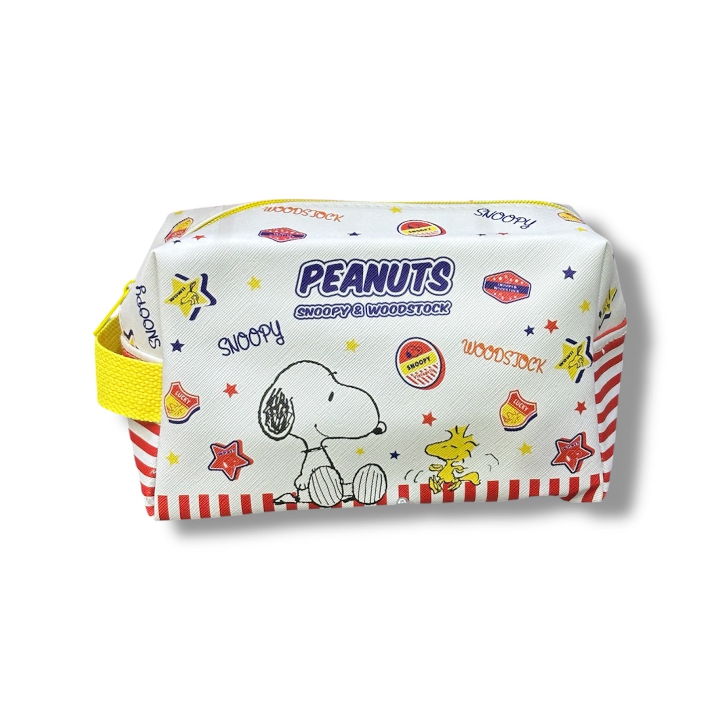 CARTUCHERA CON DISEÑO DE SNOOPY TIPO CUERO - VARIOS COLORES