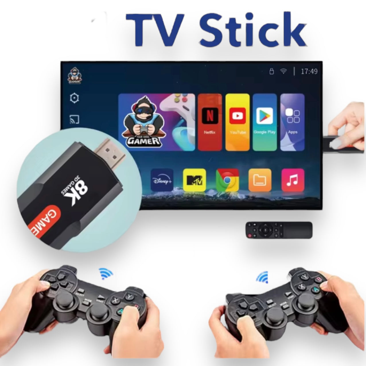 GAME TV STICK 8K ULTRA HDR - Q9 MAX