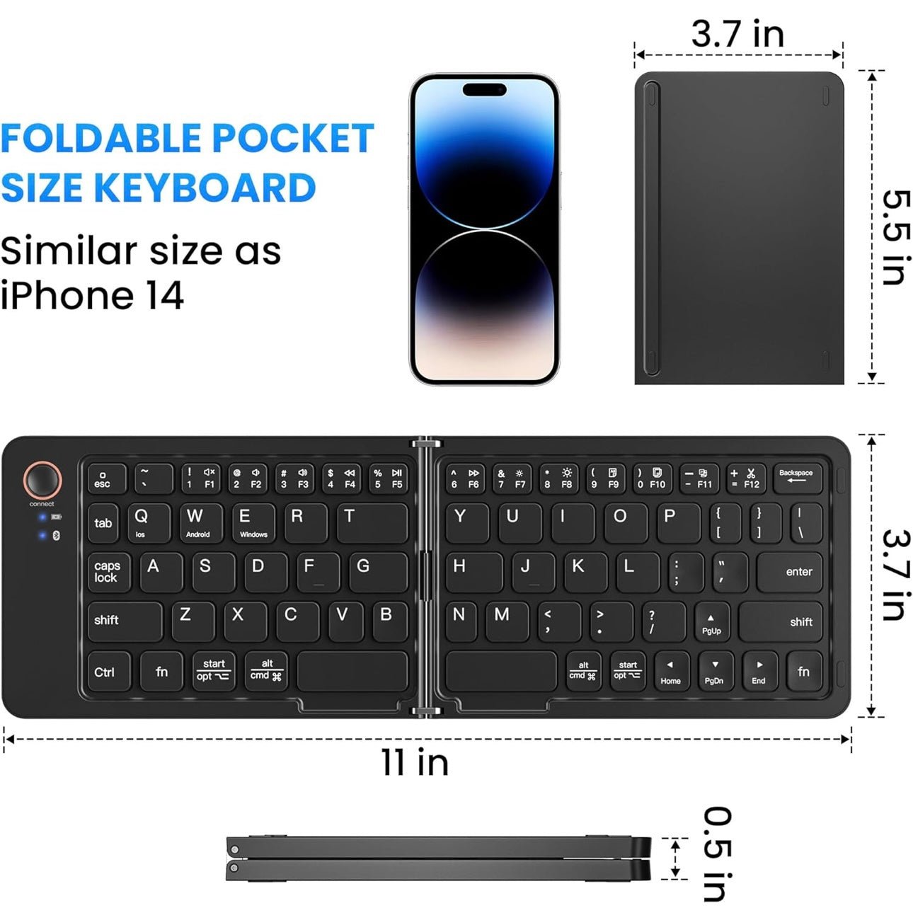 Teclado Inalámbrico Plegable - B023 - VRCELL Costa Rica