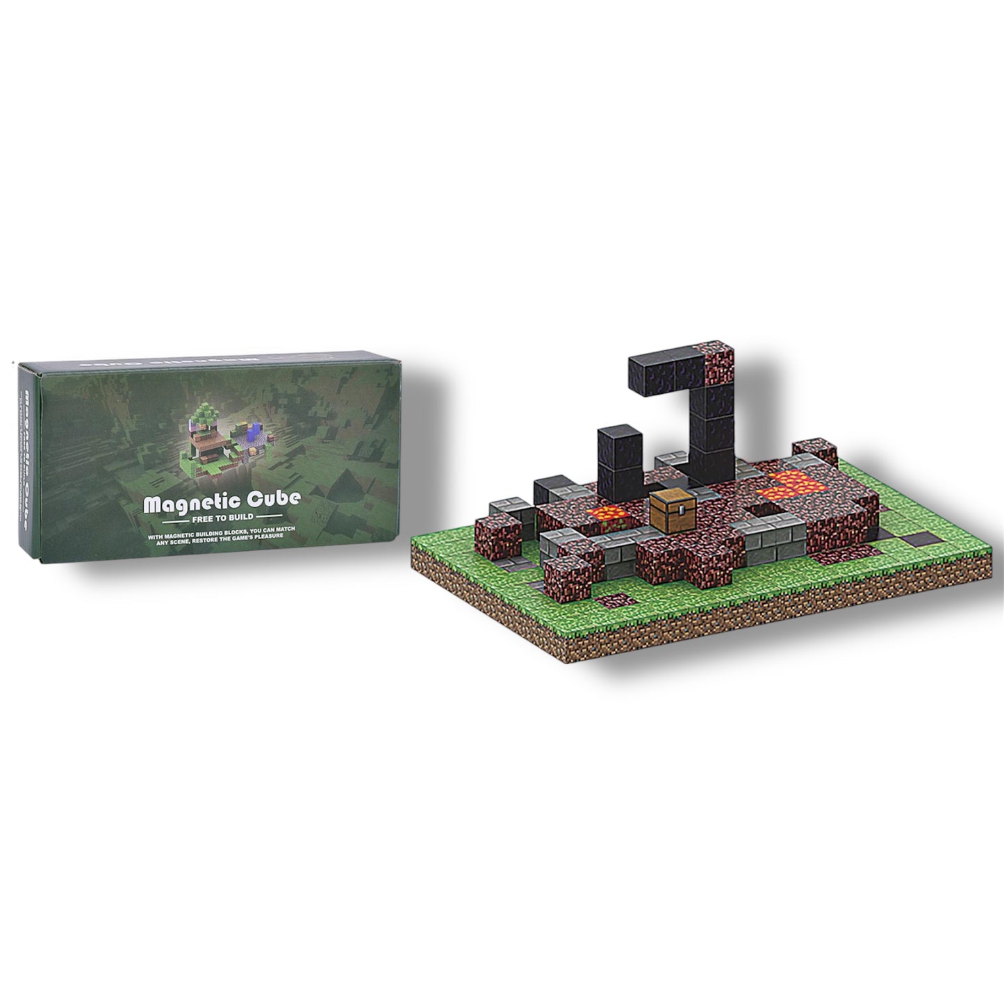 ROMPECABEZAS DE CUBOS MAGNÉTICOS DE MINECRAFT 190 PIEZAS - H055