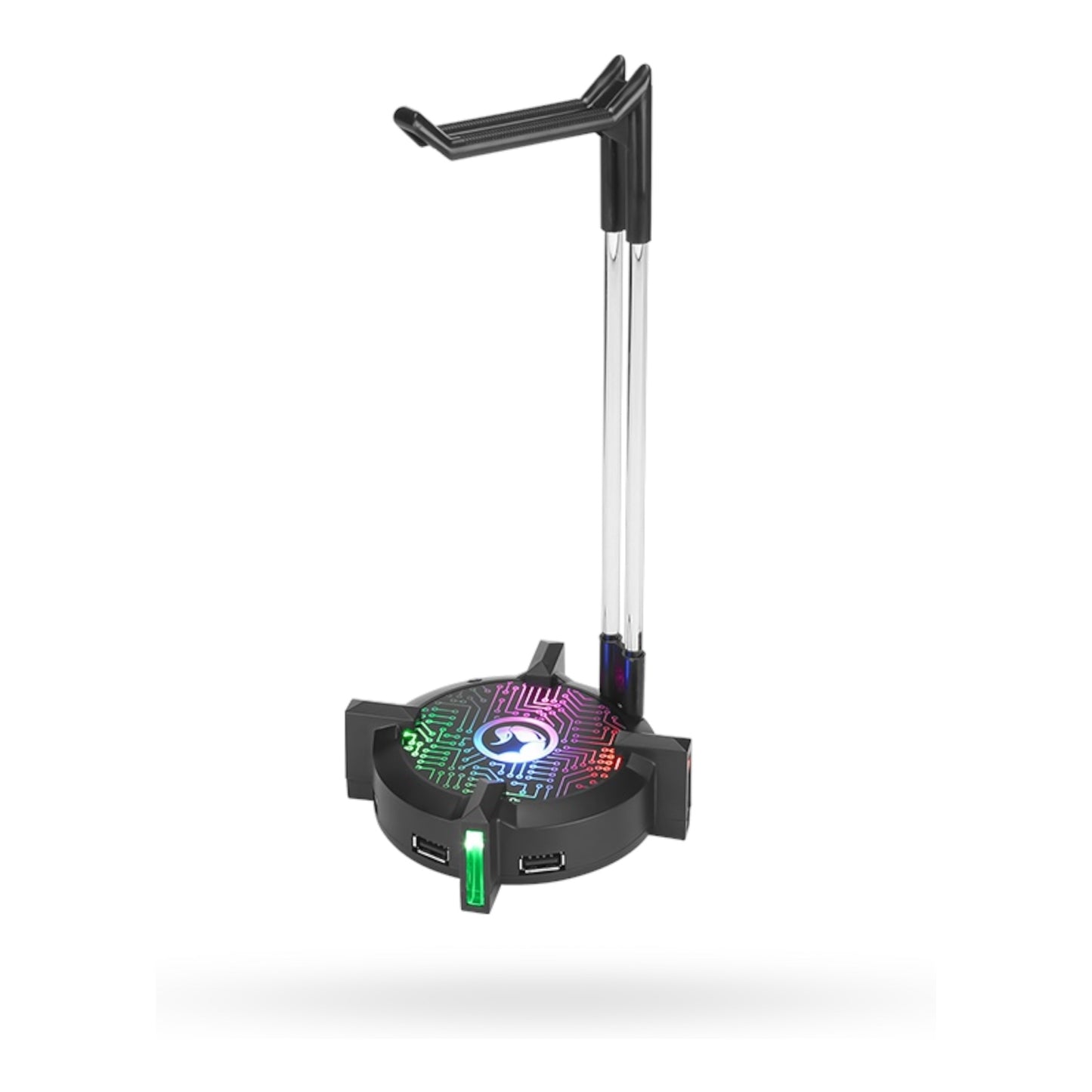 SOPORTE PARA AURICULARES MARVO SCORPION RGB CON 4 PUERTOS USB 3.0