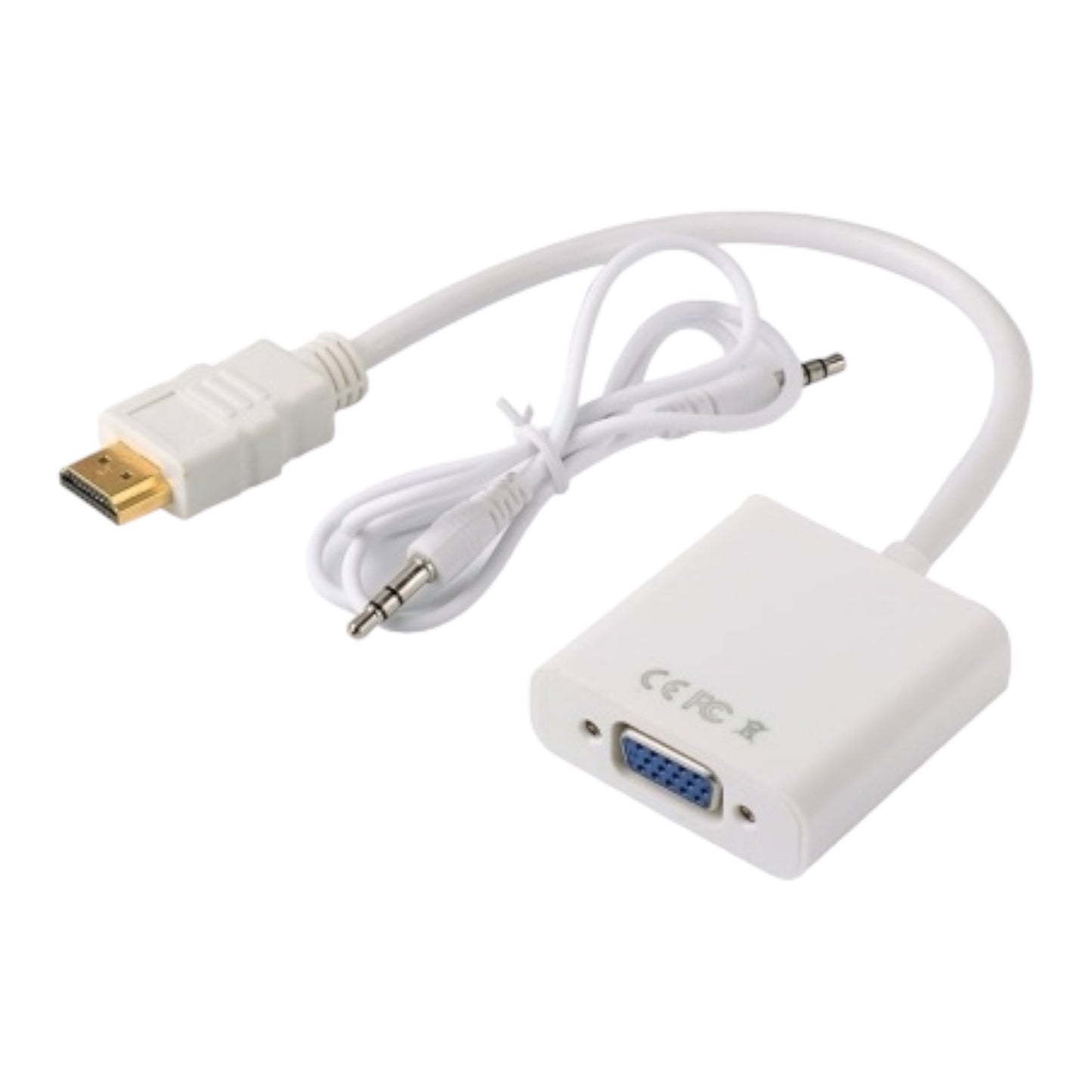 Adaptador HDMI Macho a VGA Hembra + Cable 3,5mm Machos