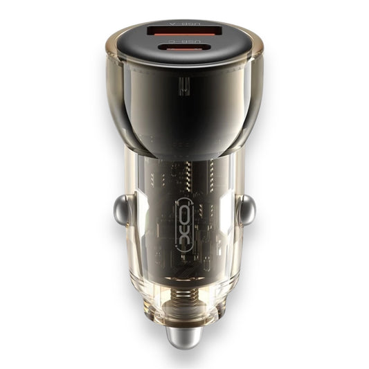 USB-A+C PD 30W + QC 30W Cargador Para Carro - XO-CC60