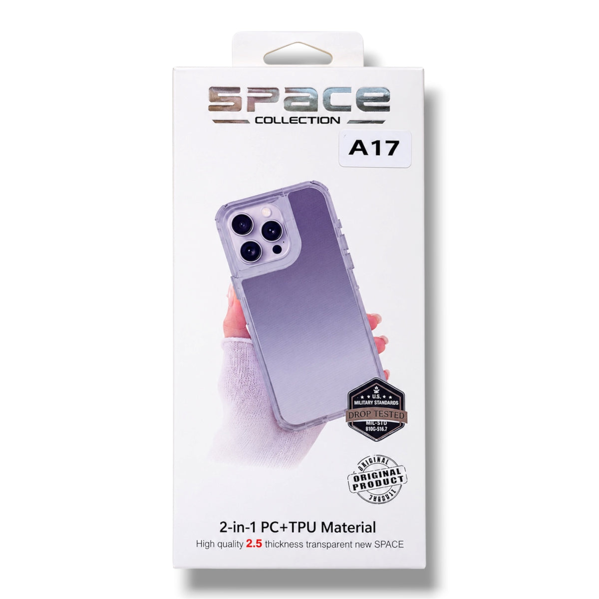 SAMSUNG A17 - ESTUCHE TRANSPARENTE AHUMADO COLECCIÓN SPACE