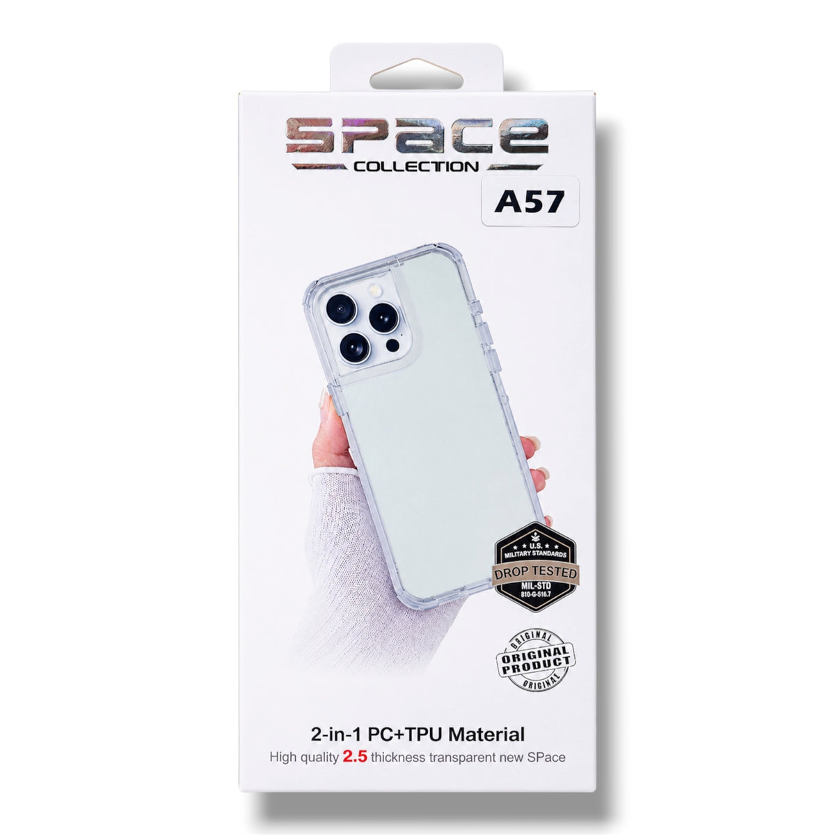 SAMSUNG A57 - ESTUCHE TRANSPARENTE DE LA COLECCIÓN SPACE