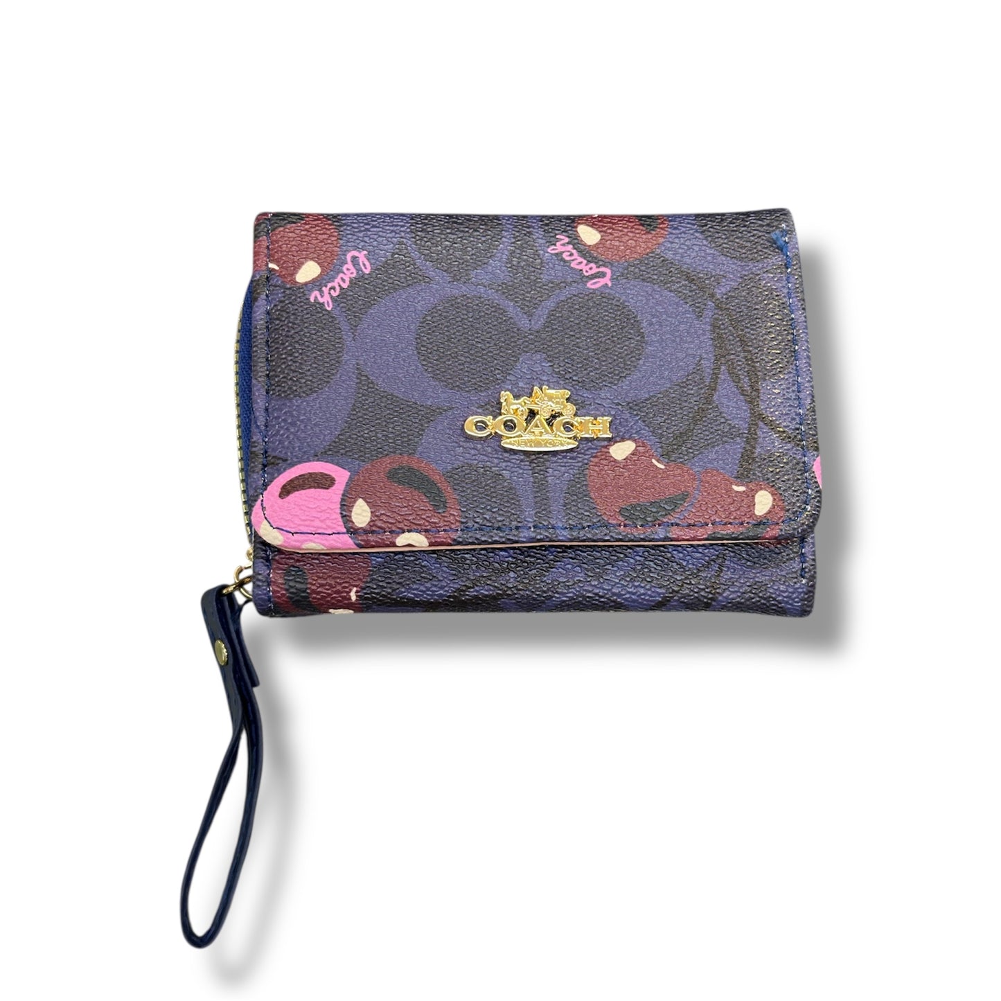 BILLETERA ESTILO COACH AAA - AZUL OSCURO