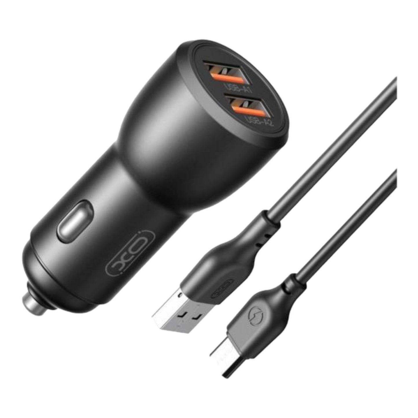 Cargador De Carro 30W Dual USB-A + Cable USB-C - XO-CC55