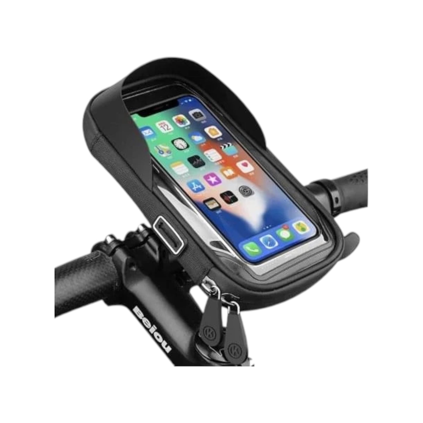 Soporte de teléfono móvil con pantalla táctil para motocicleta y bicicleta eléctrica.