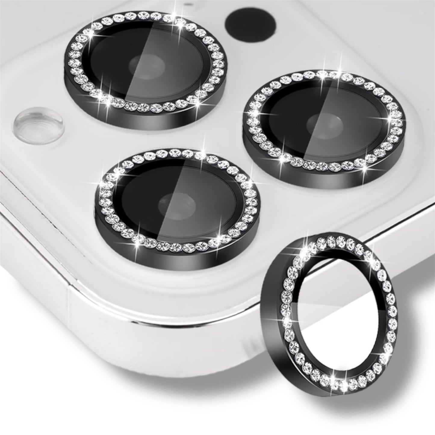 IPhone 16 Pro / 16 Pro Max - Temperado De Camara / Negro Diamante
