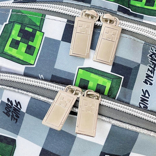 MOCHILA CON DISEÑO DE CREEPER DE MINECRAFT PARA NIÑOS - DISEÑO 1
