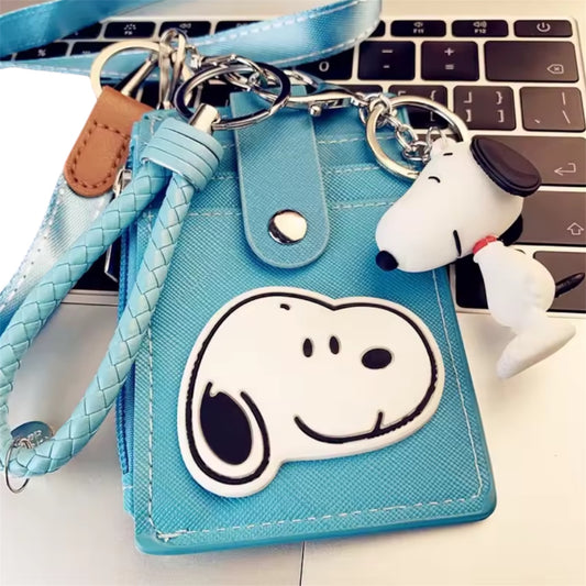 TARJETERO + BILLETERA CON DISEÑO DE SNOOPY - DIFERENTES COLORES