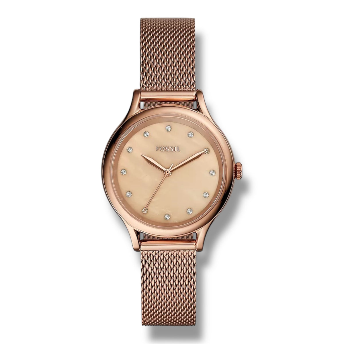FOSSIL Laney Three - Hand Acero Inoxidable Tono Dorado Rosa de Mujer - BQ3392 - VRCELL Costa Rica