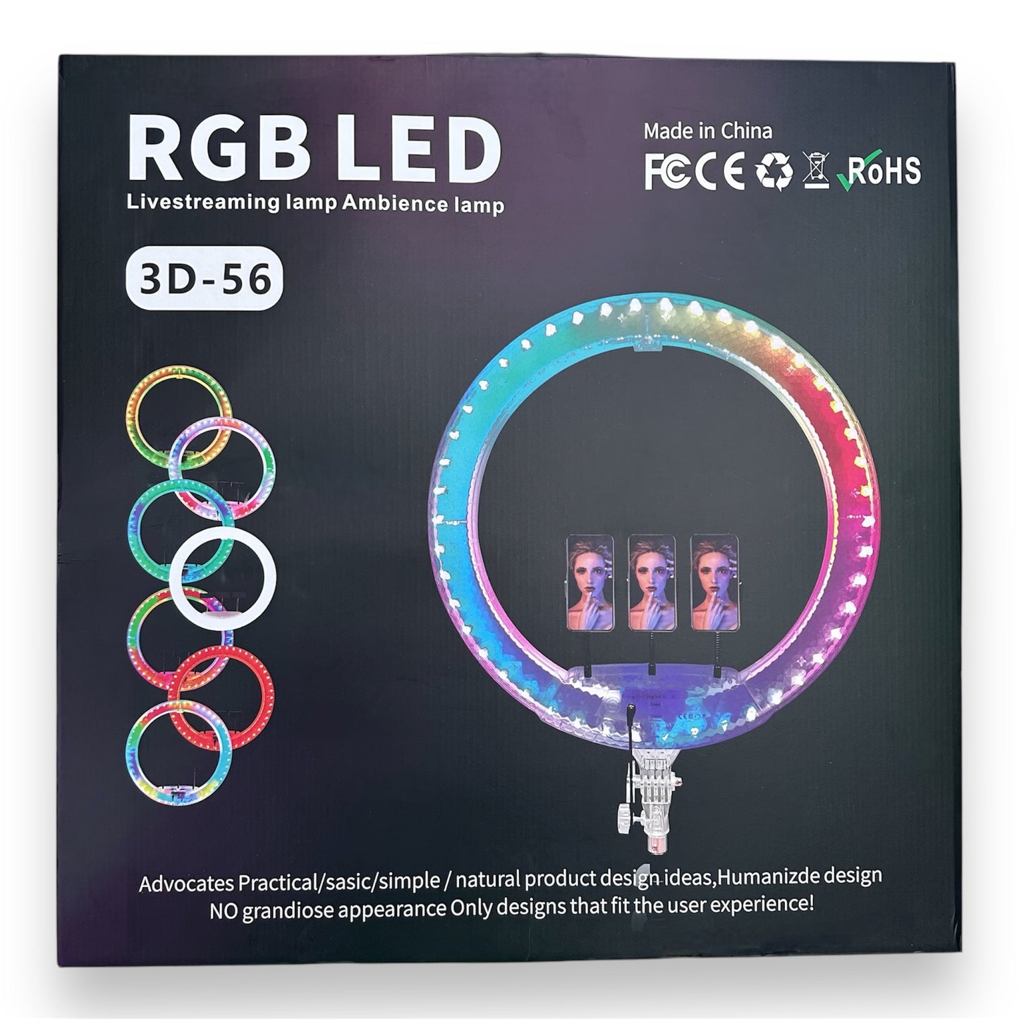 Trípode 2M Con Aro de Luz RGB LED 56cm - MJ56