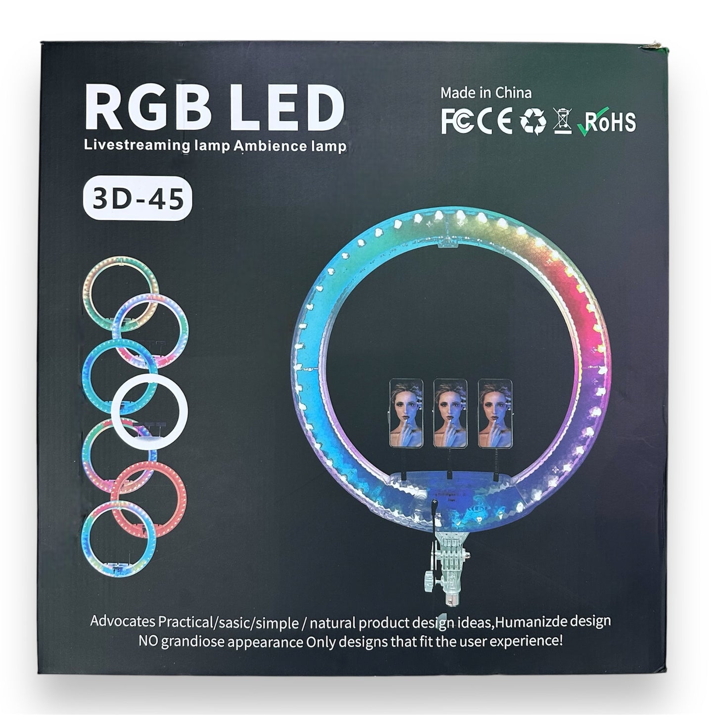 Trípode 2M Con Aro de Luz RGB LED 45CM - MJ45