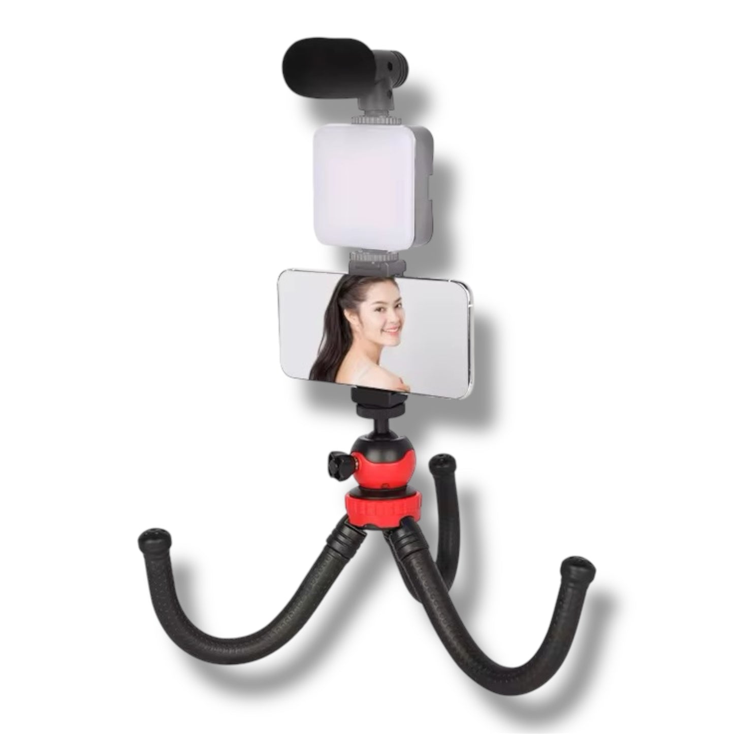 Kit de Vlogging Inalámbrico con Micrófono y Luz para Smartphone - AY-49G