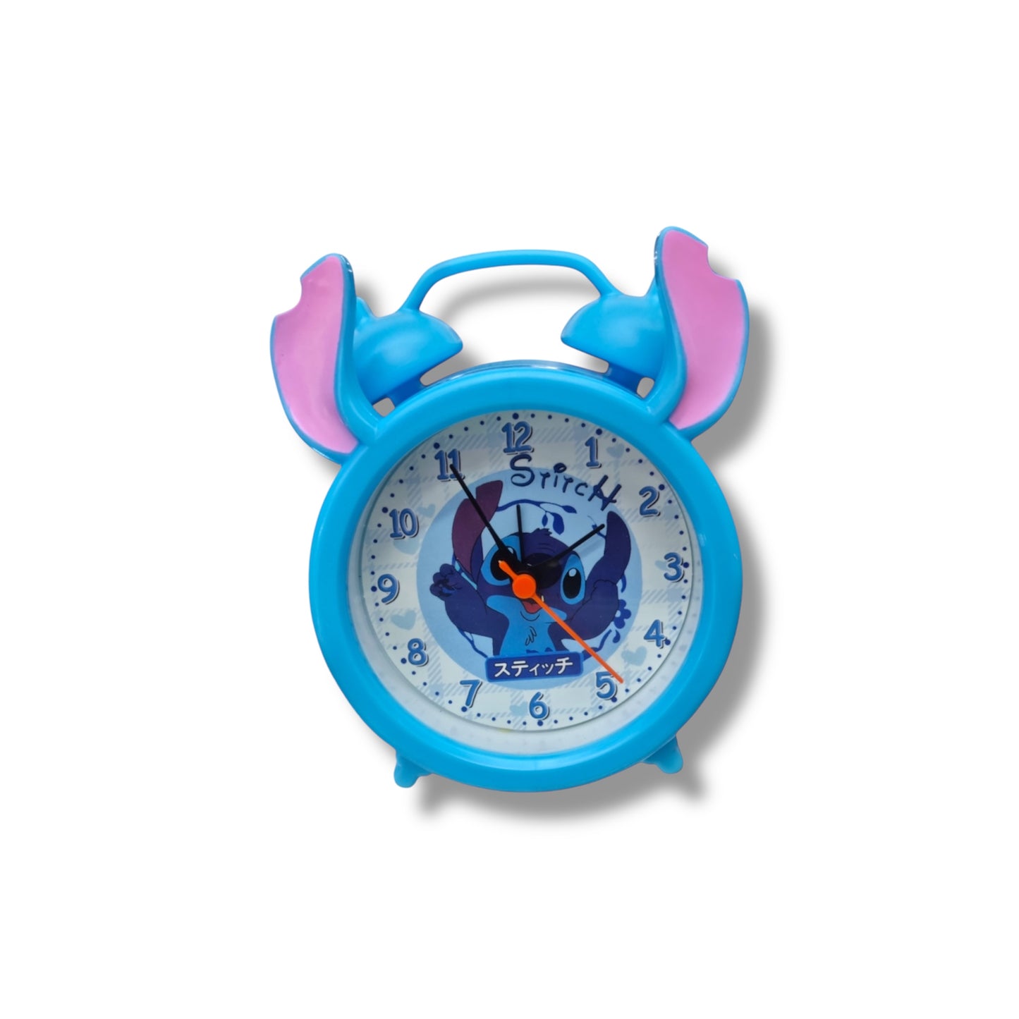 RELOJ DESPERTADOR CON DISEÑO DE STITCH - CELESTE
