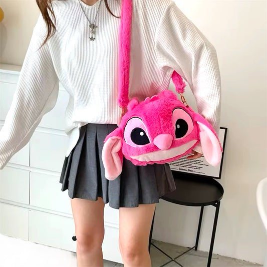 BOLSO PELUCHE CON DISEÑO DE ANGEL DE 22x30 CM APROX