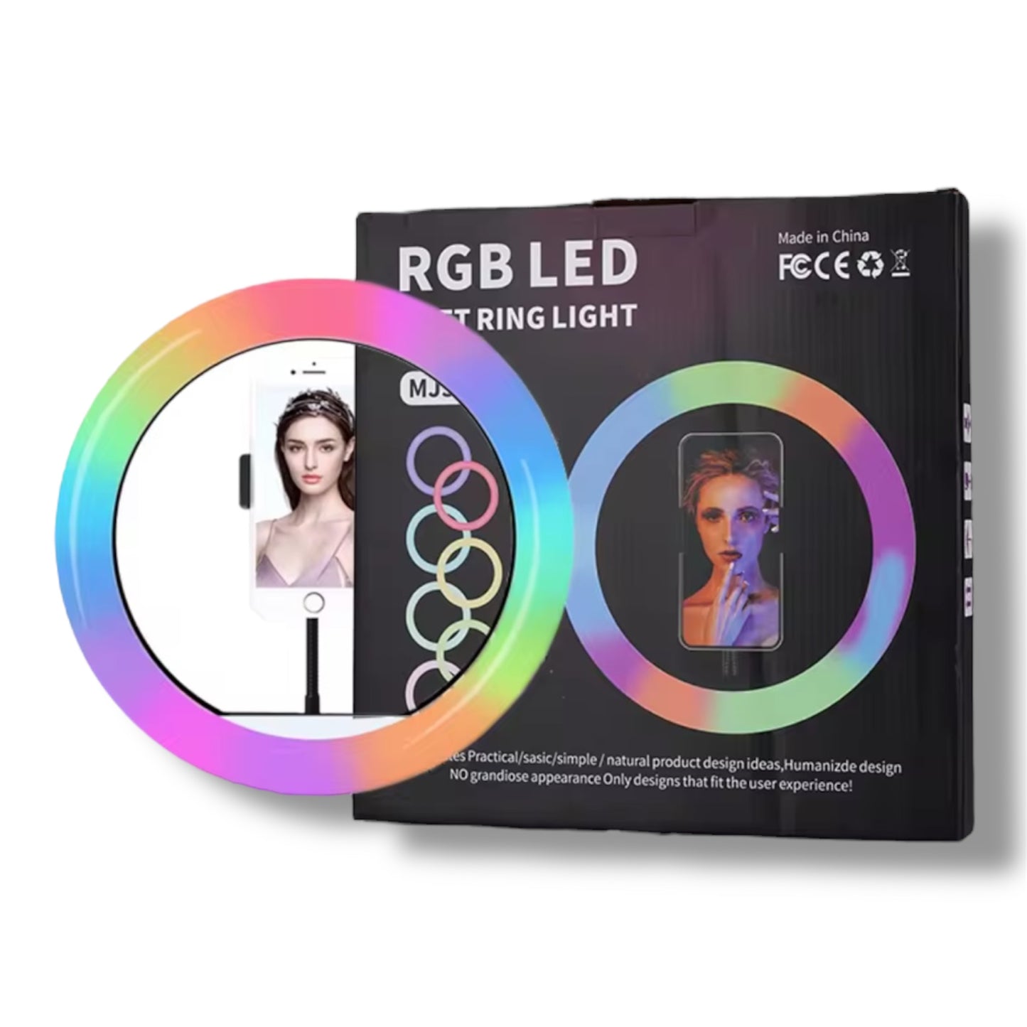 Trípode 2M Con Aro de Luz RGB LED 30CM - MJ30