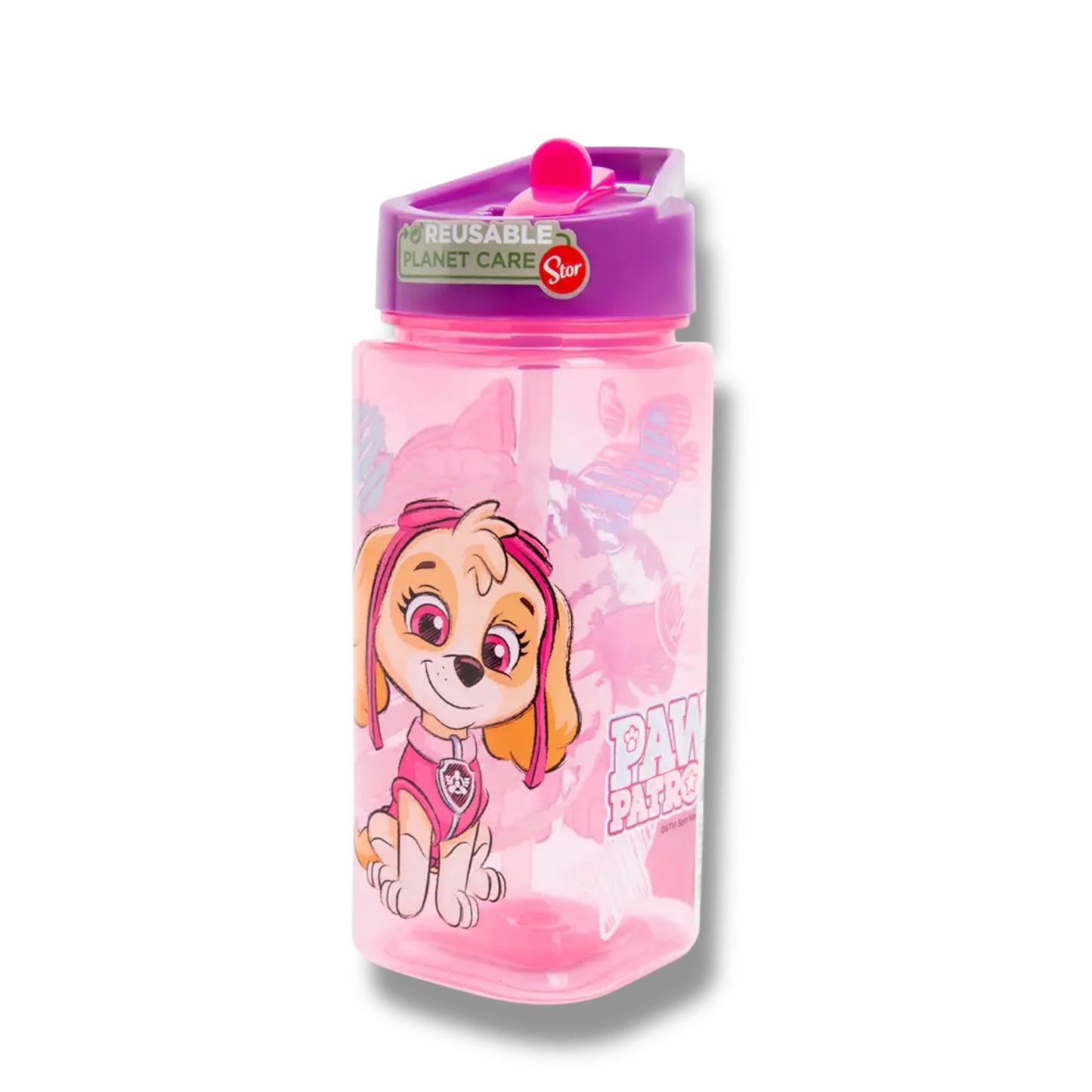 BOTELLA PLÁSTICA CON DISEÑO DE SKYE DE PAW PATROL