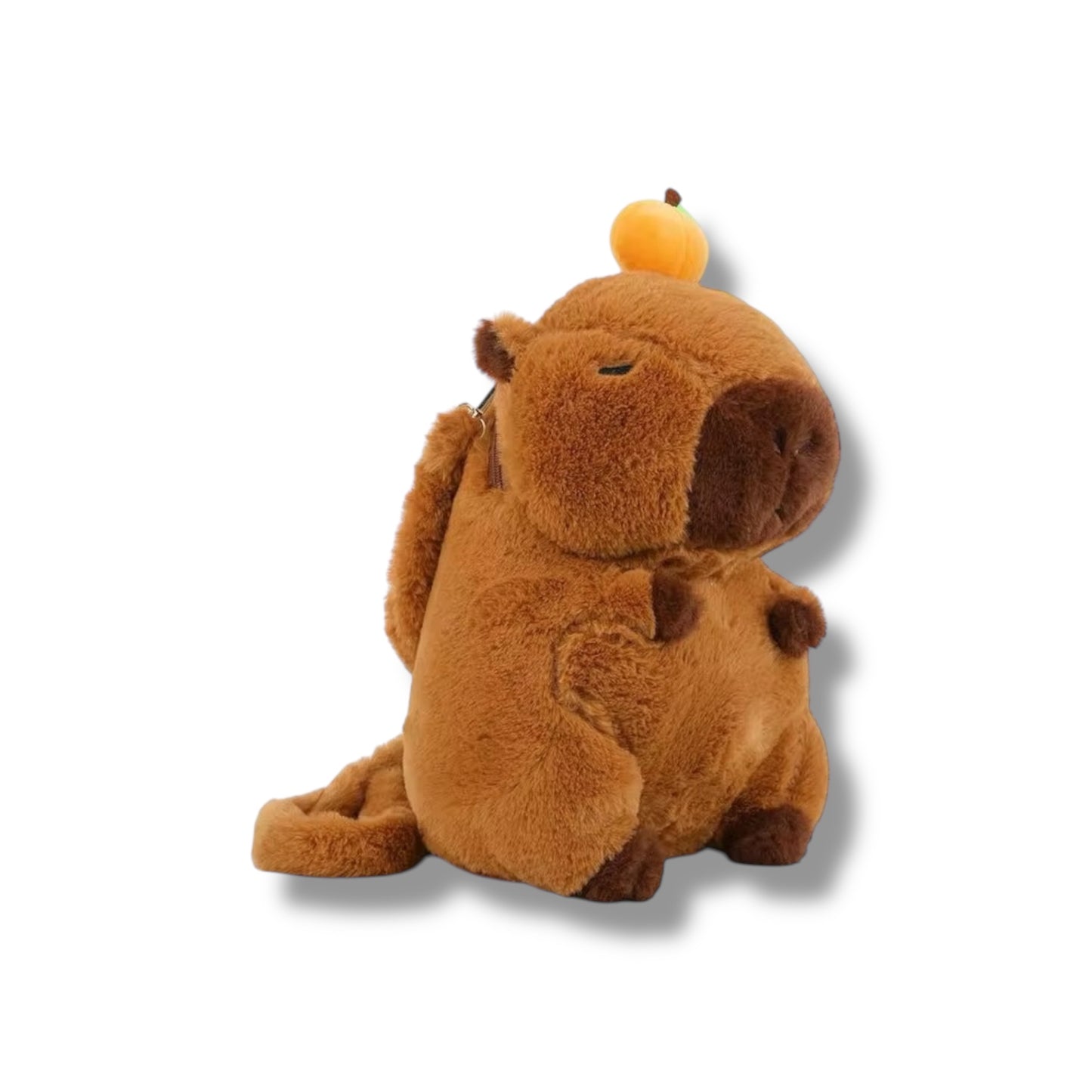 Mochila peluche de Capibara con gorro de mango, de 30 CM