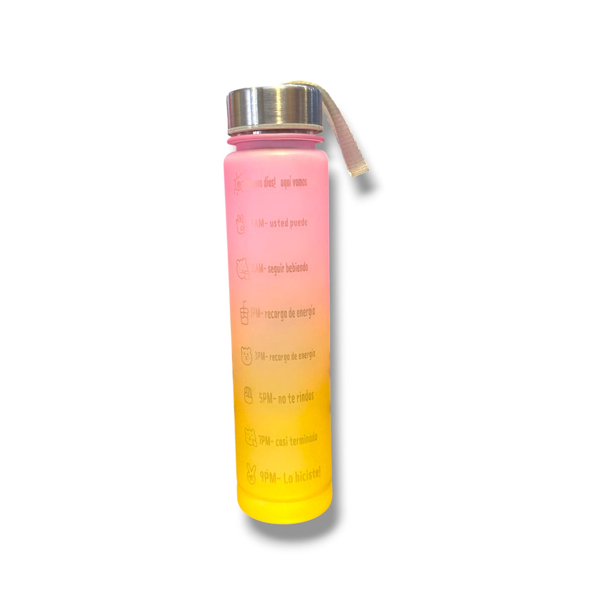 BOTELLA PLÁSTICA SENCILLA CON DISEÑO DE MULTICOLOR - 1 UNIDAD - 500 ML