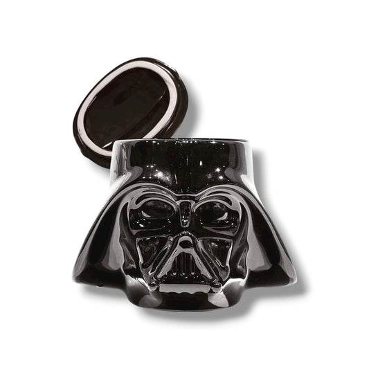 TAZA DE CERÁMICA CON DISEÑO 3D DE DARTH VADER - CON TAPA