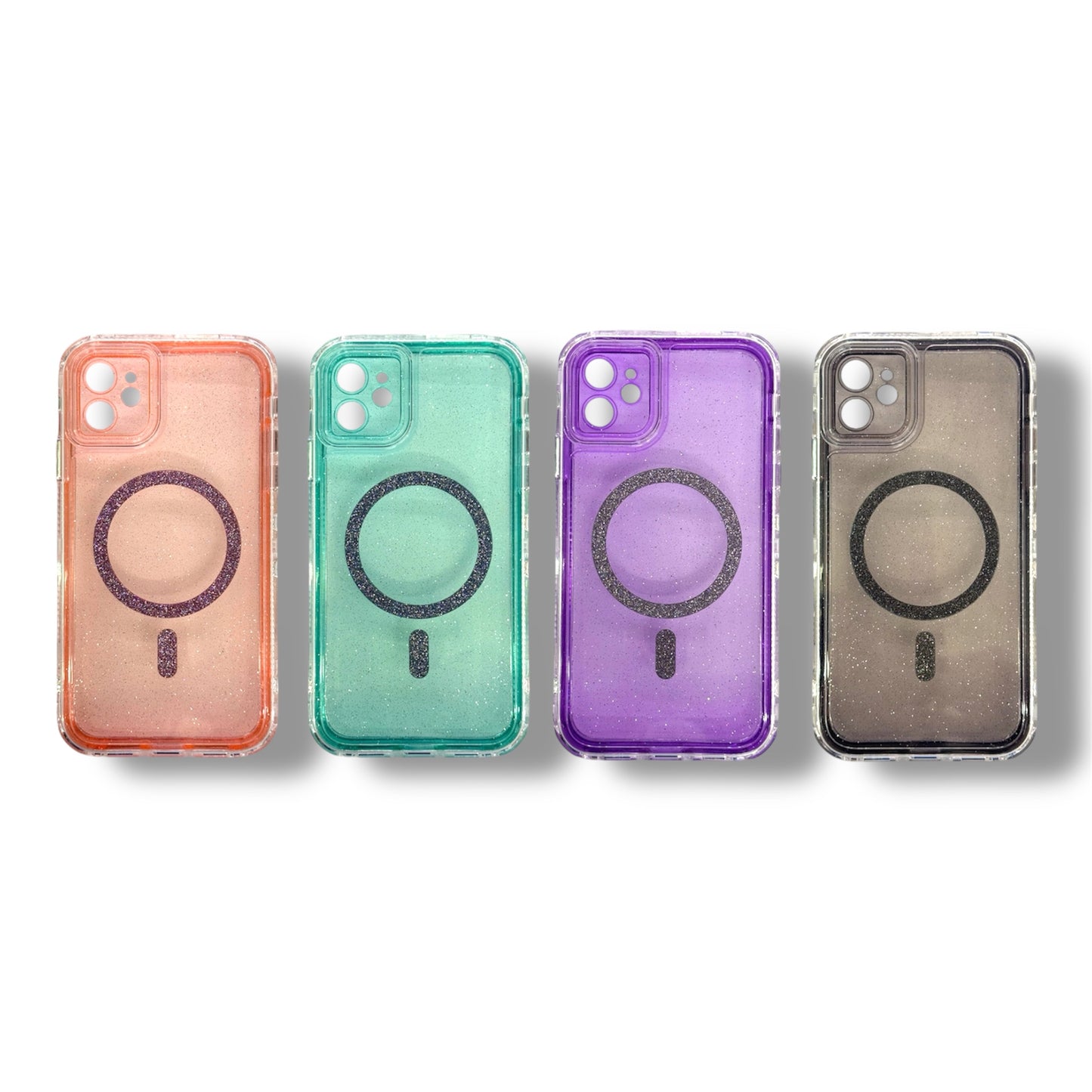 IPHONE 11 - ESTUCHES 360 ESCARCHADO CON MAGSAFE - COLORES VARIOS