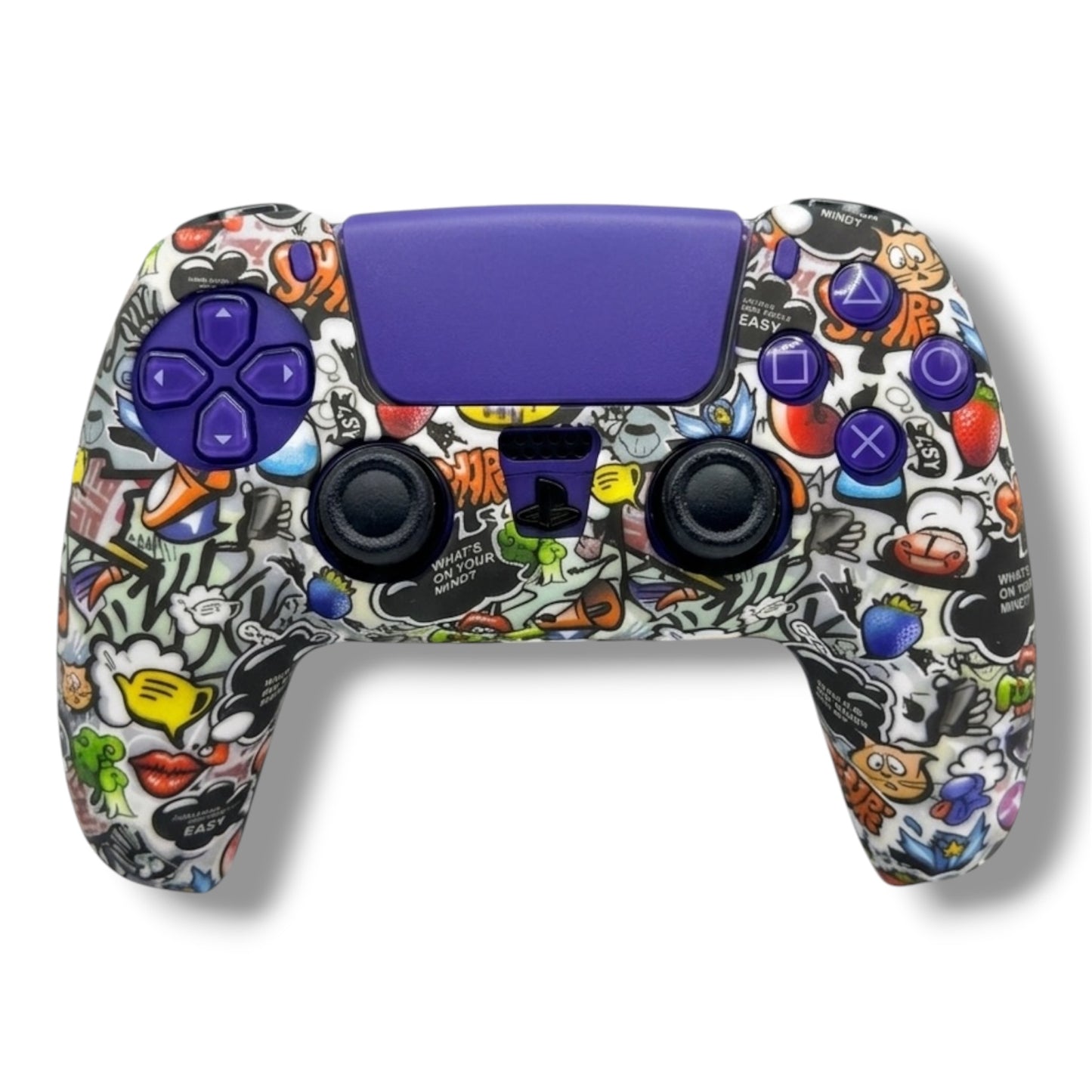 FUNDA PROTECTOR DE SILICONE PARA MANDO INALÁMBRICO DUALSENSE PS5 - CON DISEÑO DE GRAFITIS