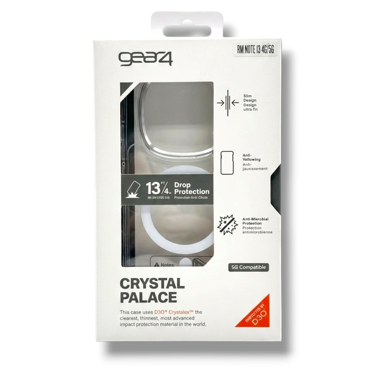 XIAOMI REDMI NOTE 15 4G / 5G - ESTUCHE TRASPARENTE COLECCION GEAR4 CRYSTAL PALACE MAGSAFE COLORES VARIOS