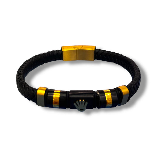 PULSERA DE CUERO PARA HOMBRES - MARCA ROLEX AAA