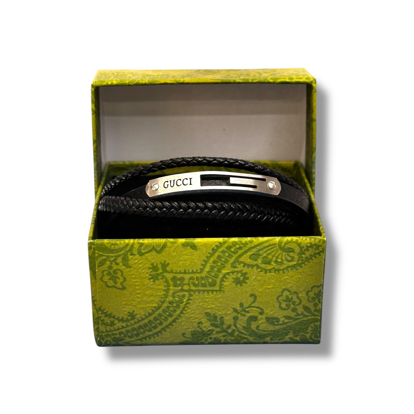 PULSERA DE CUERO PARA HOMBRES - MARCA GUCCI AAA