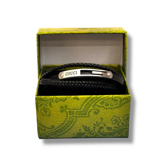 PULSERA DE CUERO PARA HOMBRES - MARCA GUCCI AAA