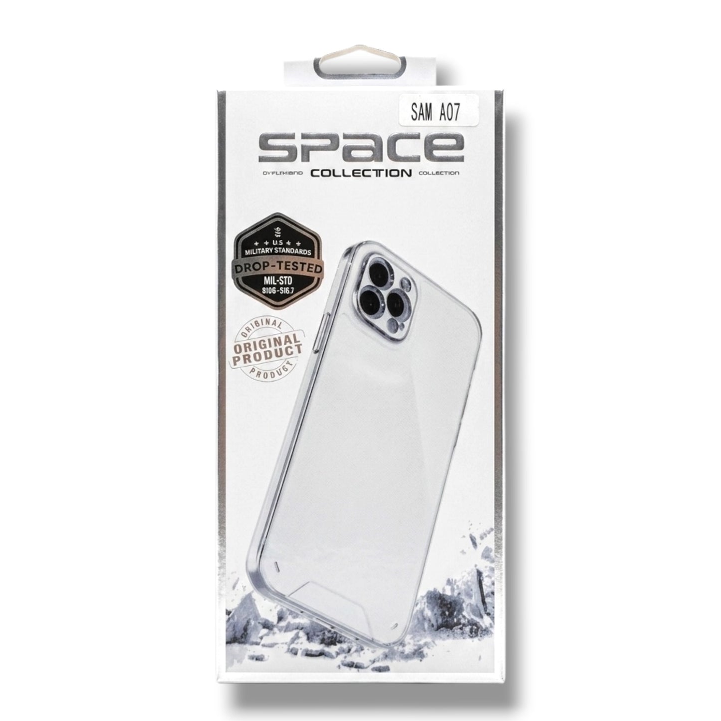 SAMSUNG A07 - ESTUCHE SPACE TRANSPARENTE