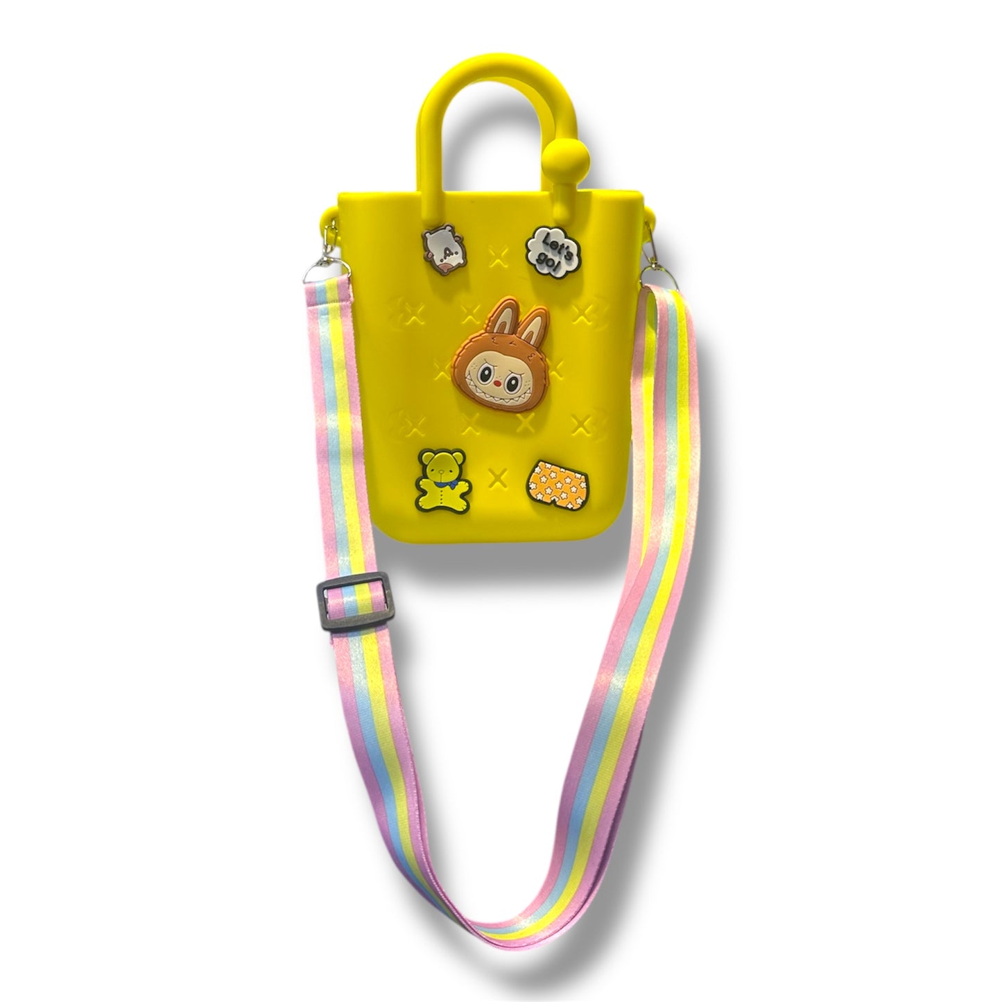 Billetera de silicona con diseño de Labubu, para niñ@s