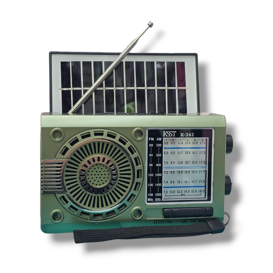 RADIO PORTÁTIL AM FM SOLAR, BLUETOOTH, LINTERNA - KSST K-342