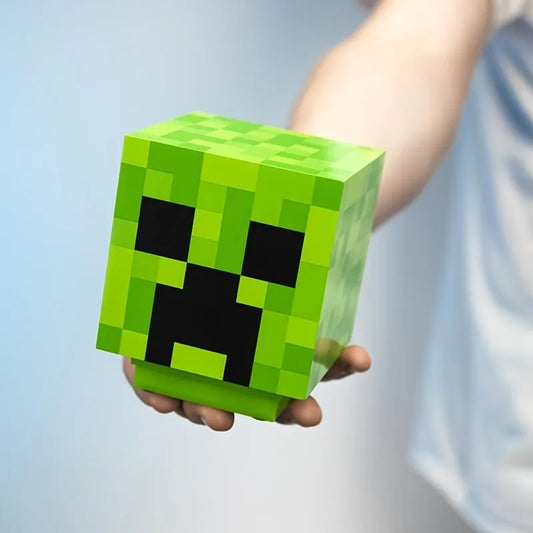 LÁMPARA LED CON DISEÑO DE CREEPER DE MINECRAFT DE 10 CM APROX