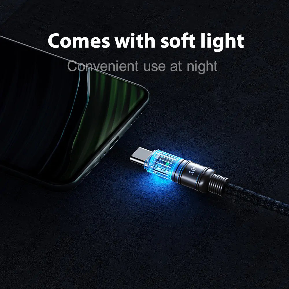 CABLE 100W USB-A A USB-C 1.2M TRENZADO - REMAX RC-C128 SERIES BOUNDLESS