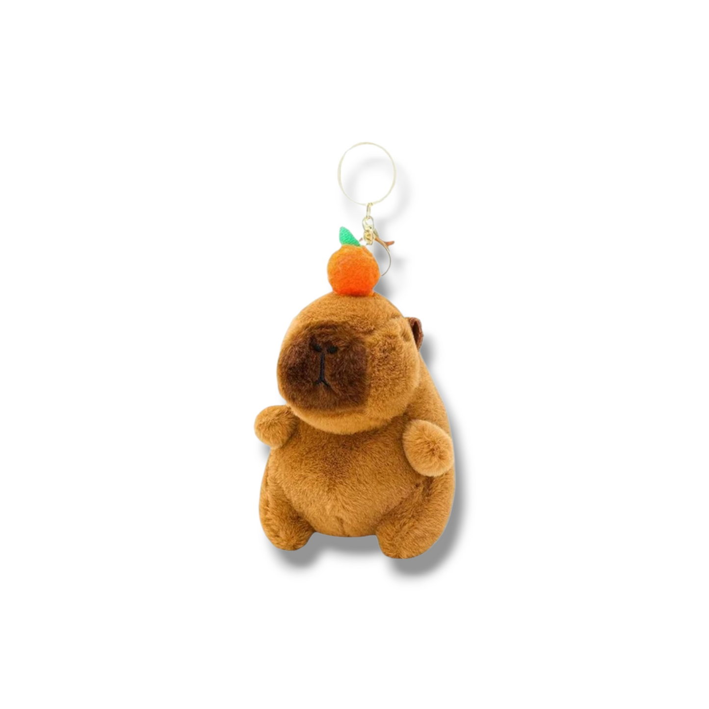 Llavero de capybara con gorro de mango, de 13 CM