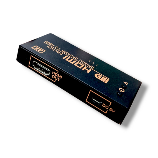 SWITCH ONTEN (MINI DISPLAY PORT Y 2 HDMI) Y UNA SALIDA HDMI 4K/2K - OTN-7589