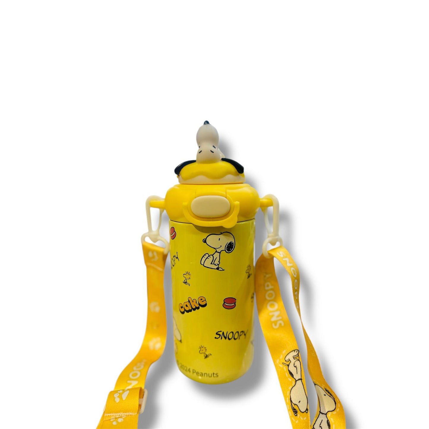 BOTELLA TÉRMICA CON DISEÑO DE SNOOPY - AMARILLO