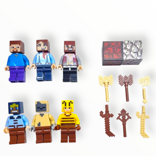 SET DE MINI-FIGURA DE MINECRAFT MAGNETICOS - VARIOS DISEÑOS