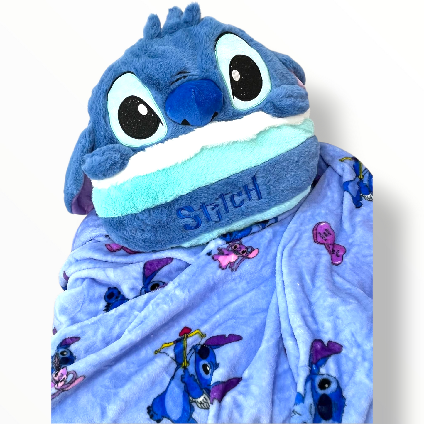 ALMOHADA CON MANTA DE STITCH 47cm x 50cm