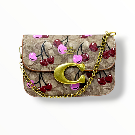 BOLSO DE MUJER ESTILO COACH CEREZA - CAFE