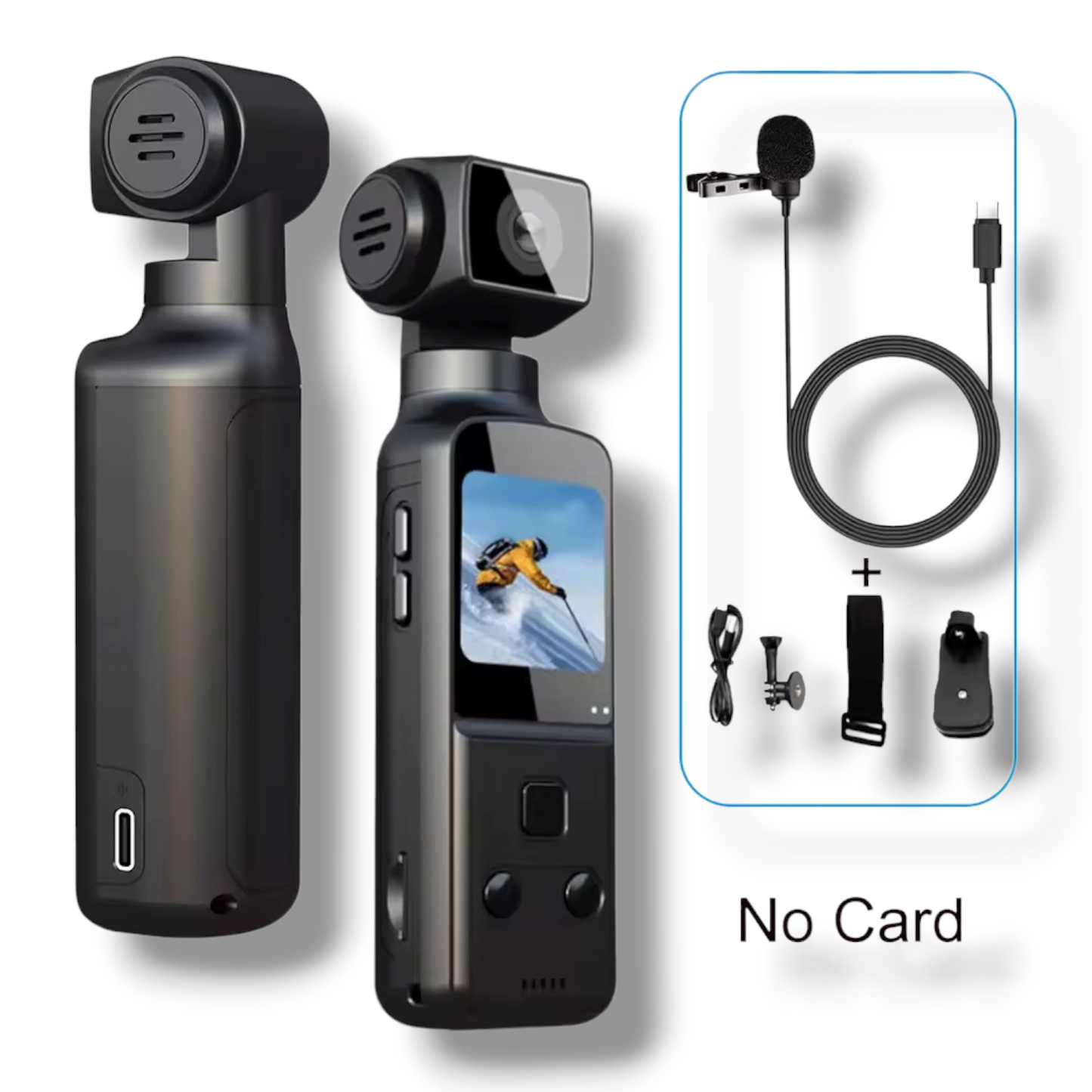 CAMARARA DE ACCIÓN 4K POCKET CAM CON ESTABILIZADOR GIMBAL, WIFI Y PANTALLA IPS DE 1.3"