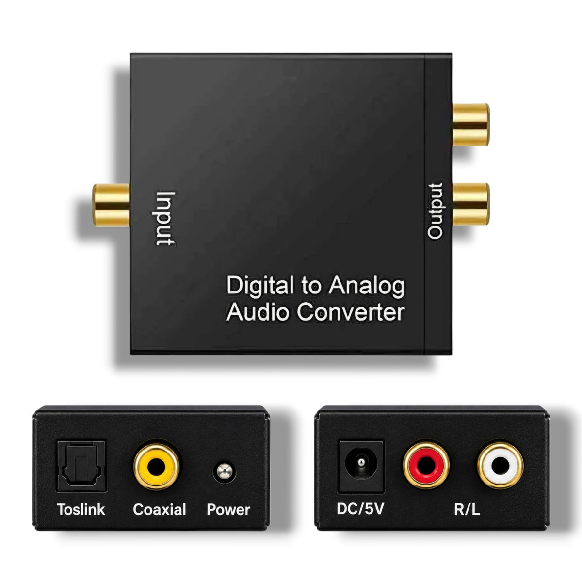 CONVERTIDOR DE AUDIO DIGITAL A ANALÓGICO (DAC) – ÓPTICO TOSLINK Y COAXIAL A RCA L/R (NO INCLUYE CABLES)