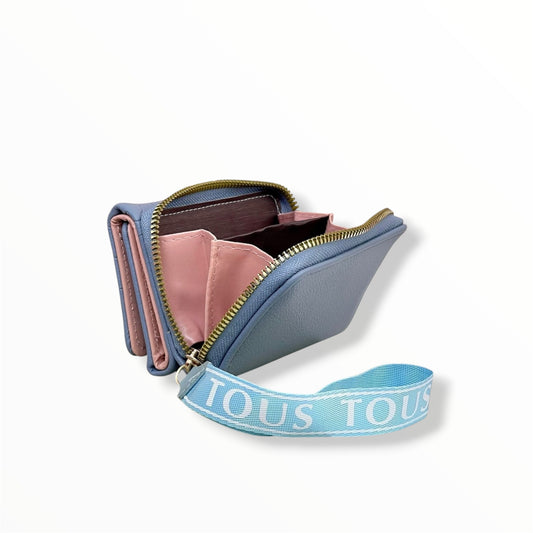 BILLETERA + MONEDERO  ESTILO TOUS -AAA PARA DAMA VARIOS COLORES