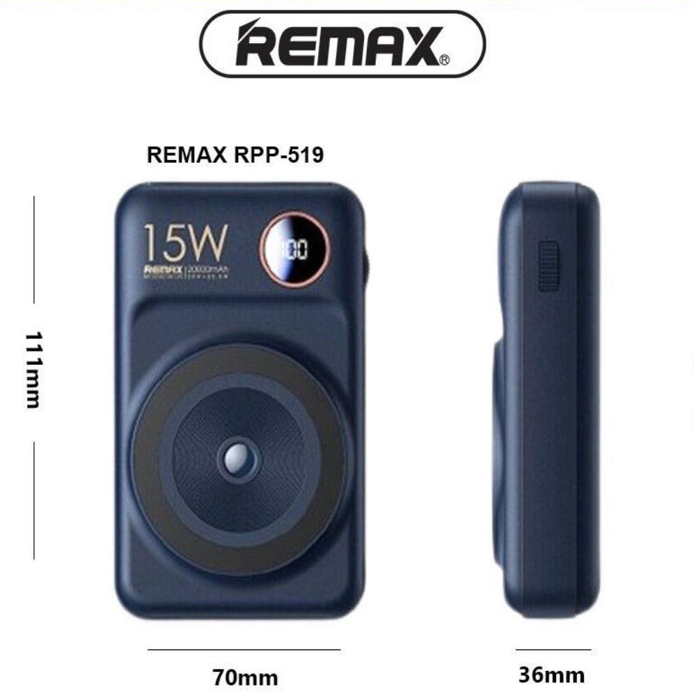 Power Bank con MagSafe 20000 mAh 15W / 20W / 22.5W - REMAX RPP - 519 - VRCELL Costa Rica