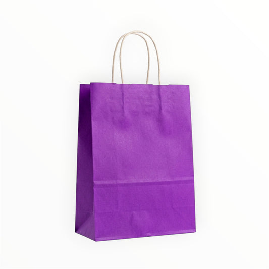 BOLSA DE REGALO PAPEL DE KRAF VARIOS COLORES DE 20x14x7CM